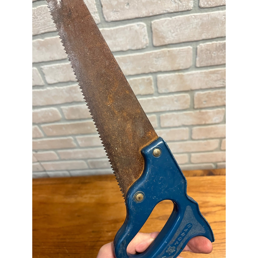 Vintage Lot (2) Handy Andy Child's Toy Carpenter Saw Tools Blue Plastic Handle