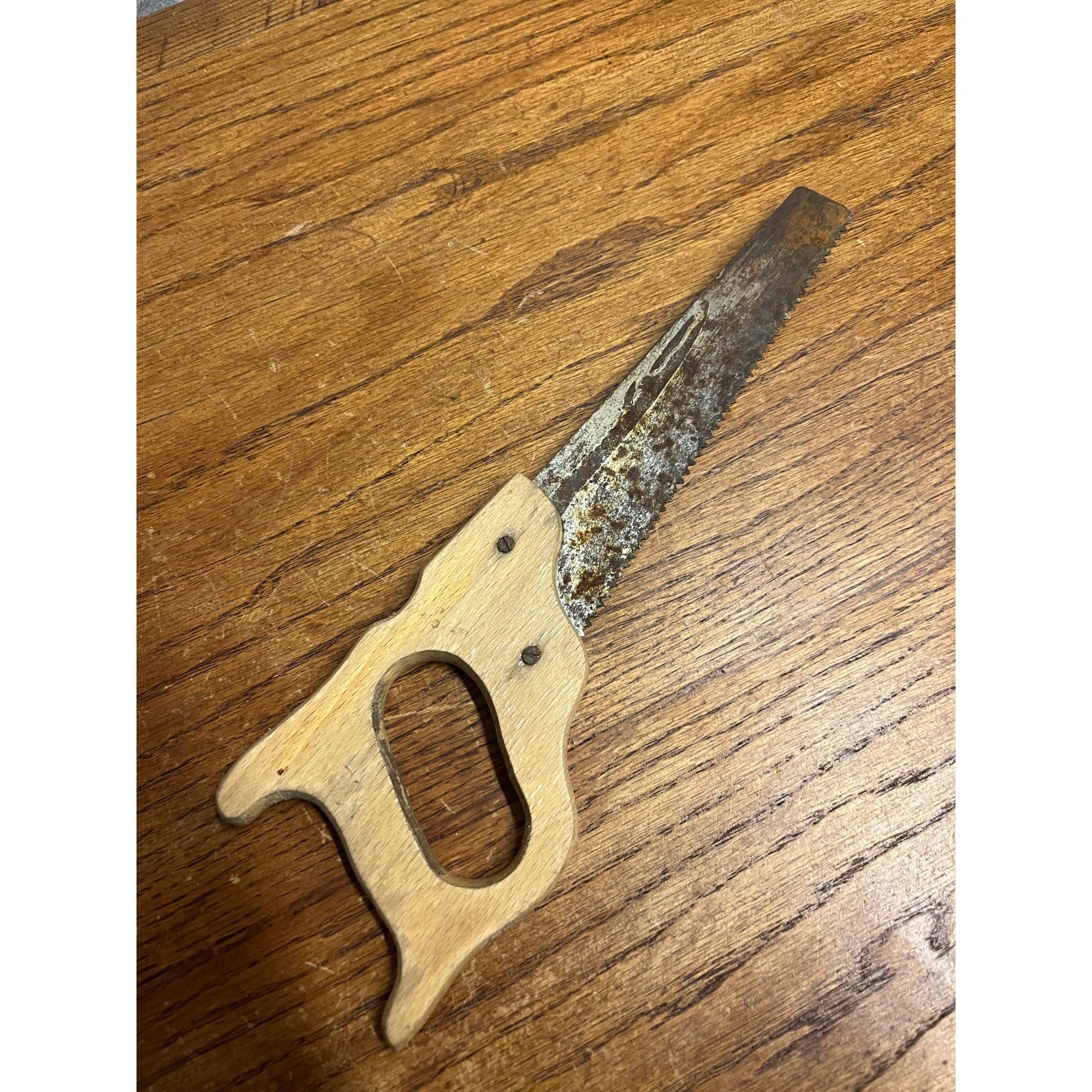 Vintage Lot (2) Handy Andy Child's Toy Carpenter Saw Tools Blue Plastic Handle