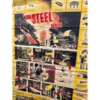Original WW2 1940s How Steel is Made US Homefront Propaganda Poster WWII Vintage