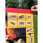 Original WW2 1940s How Steel is Made US Homefront Propaganda Poster WWII Vintage