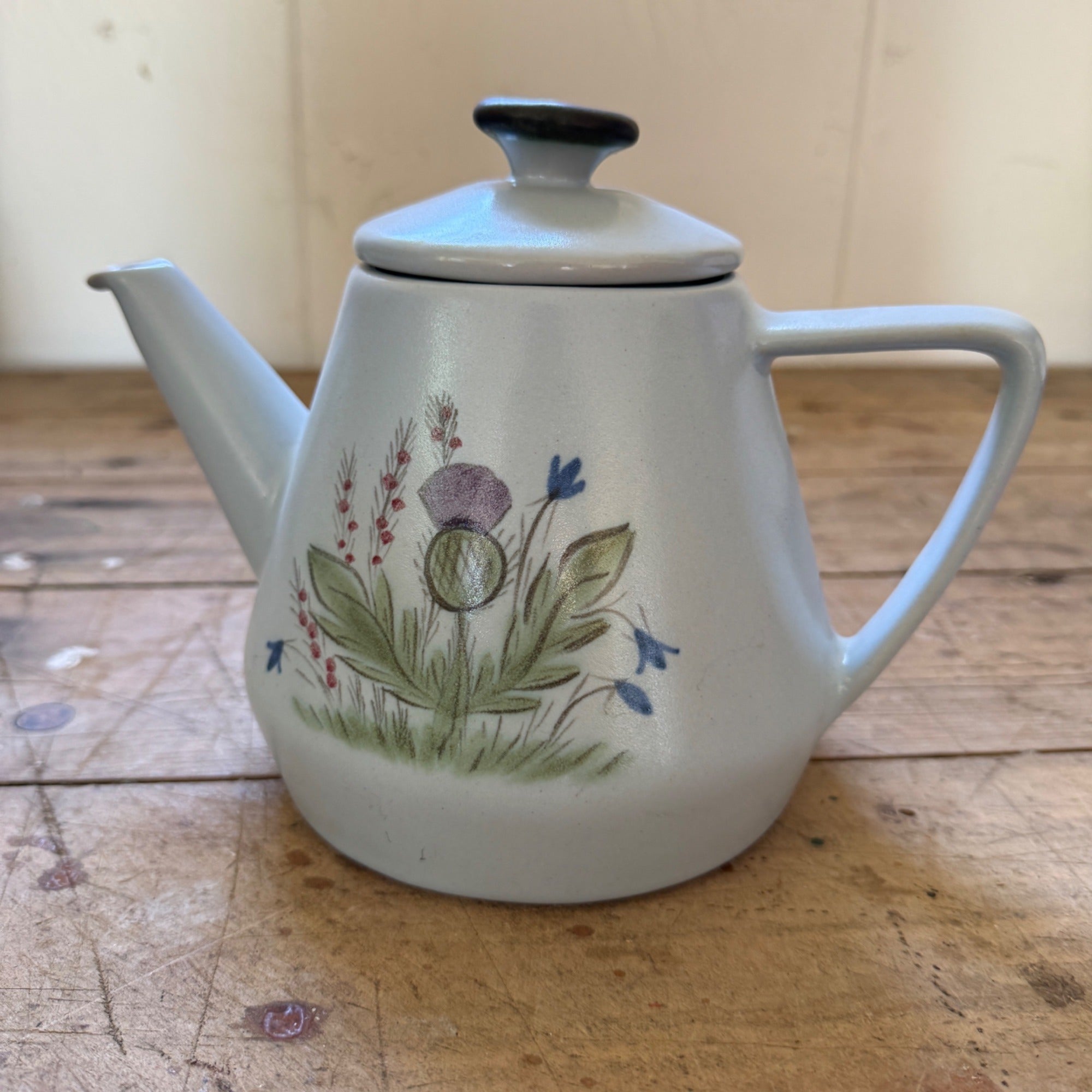 Buchan Thistle Serving Coffee Tea Pot Scotland Stoneware Pottery