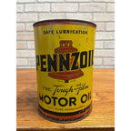 Vintage Pennzoil Liberty Bell 5 Quart Motor Oil Tin Can Owls United Air Lines
