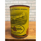 Vintage Pennzoil Liberty Bell 5 Quart Motor Oil Tin Can Owls United Air Lines