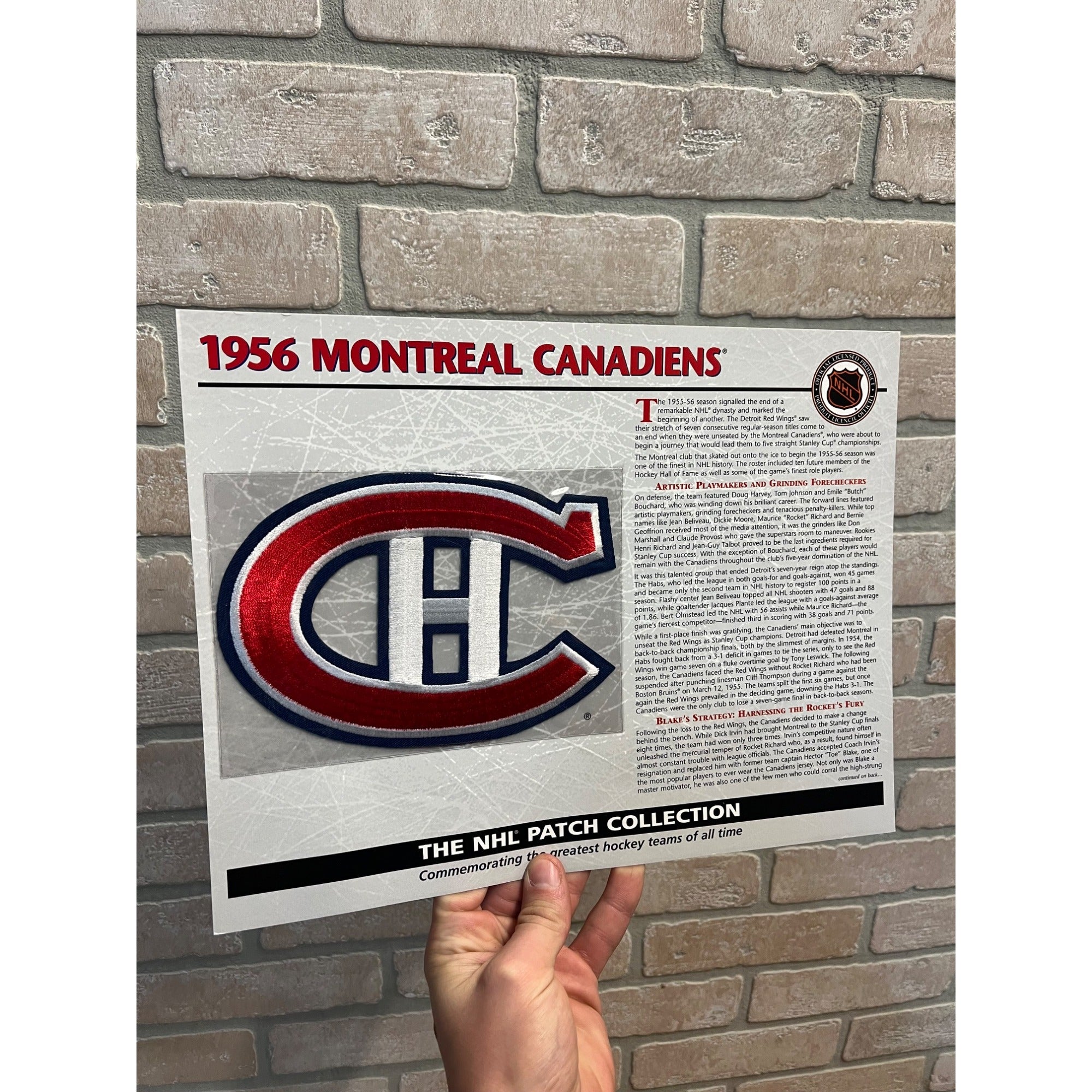 Willabee & Ward 1956 Montreal Canadiens Hockey Patch Greatest ALL TIME Vintage