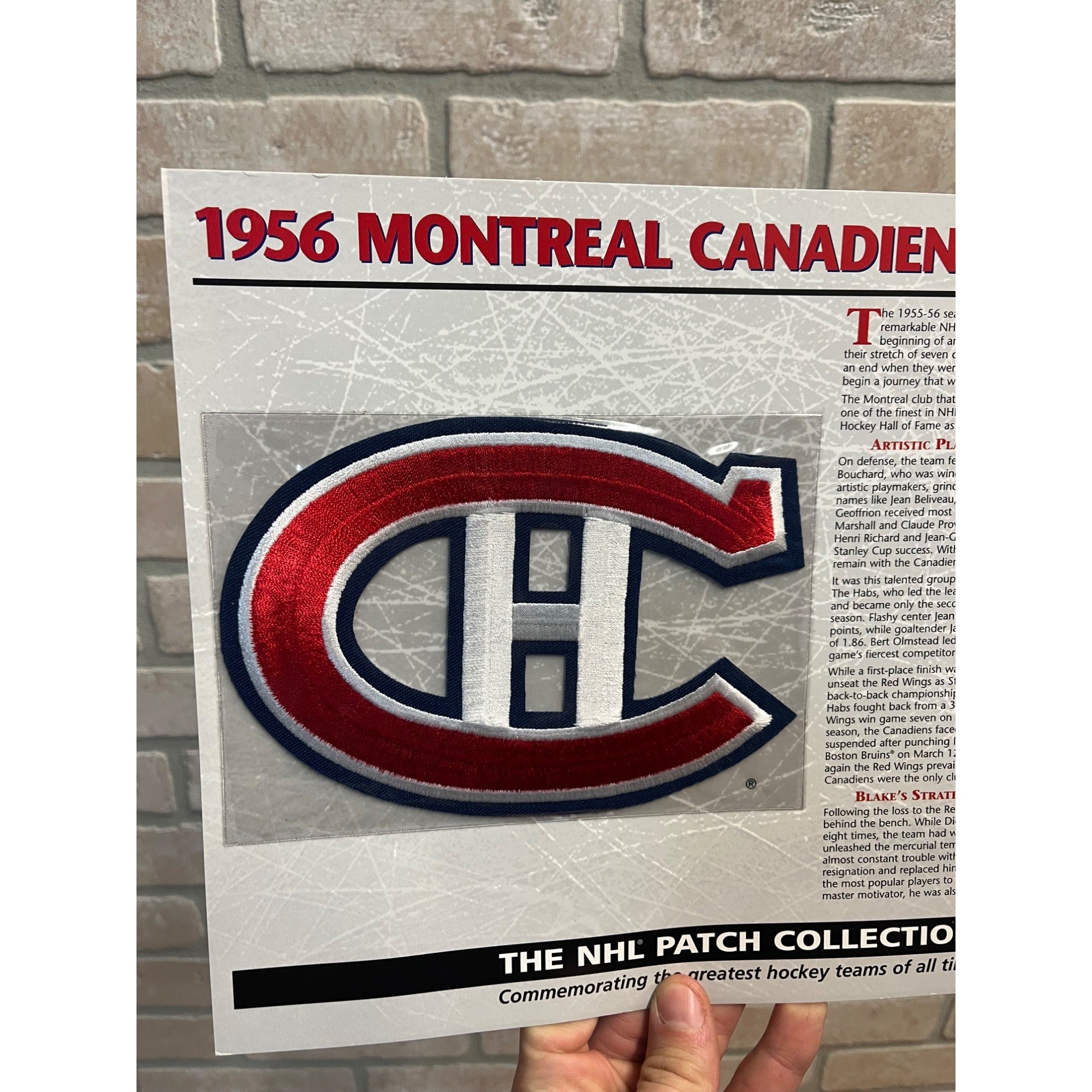 Willabee & Ward 1956 Montreal Canadiens Hockey Patch Greatest ALL TIME Vintage