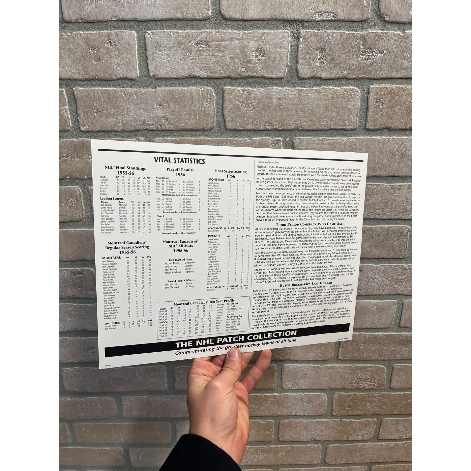 Willabee & Ward 1956 Montreal Canadiens Hockey Patch Greatest ALL TIME Vintage