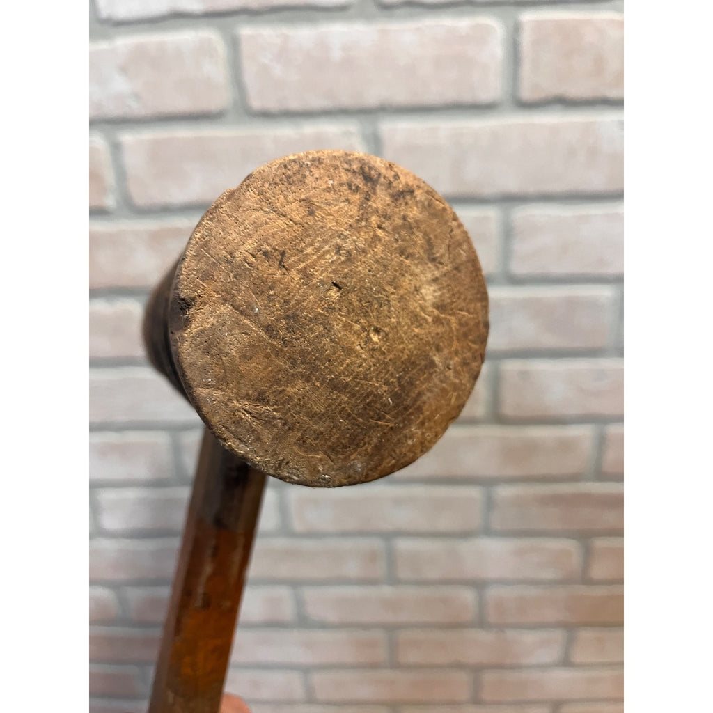 Antique Boat Ship Building Caulking Barrel Mallet Wood & Iron