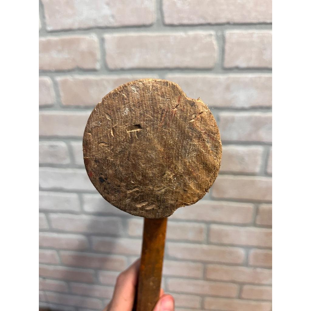 Antique Boat Ship Building Caulking Barrel Mallet Wood & Iron