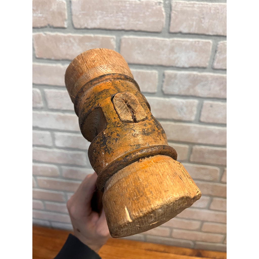 Antique Boat Ship Building Caulking Barrel Mallet Wood & Iron