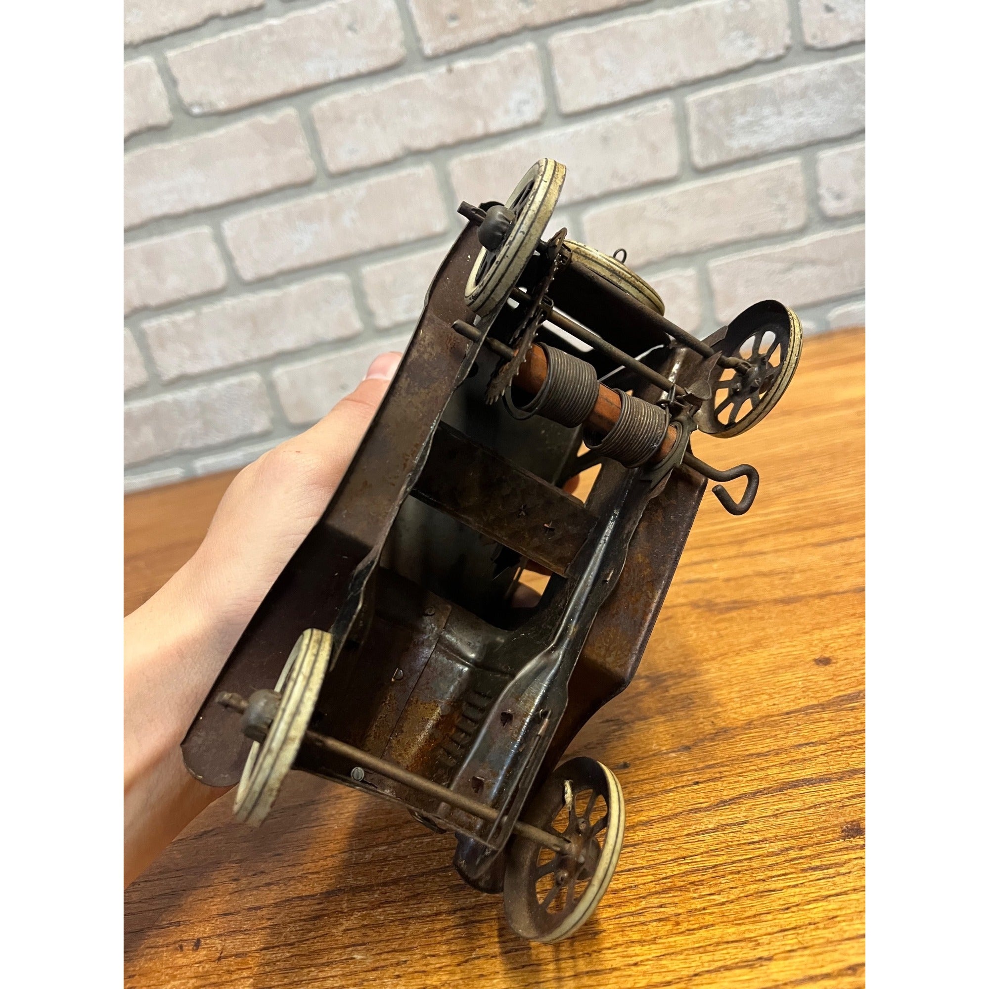 Vintage Marx Litho Tin Windup Toy - Limping Lizzie Jalopy Car - Not Working