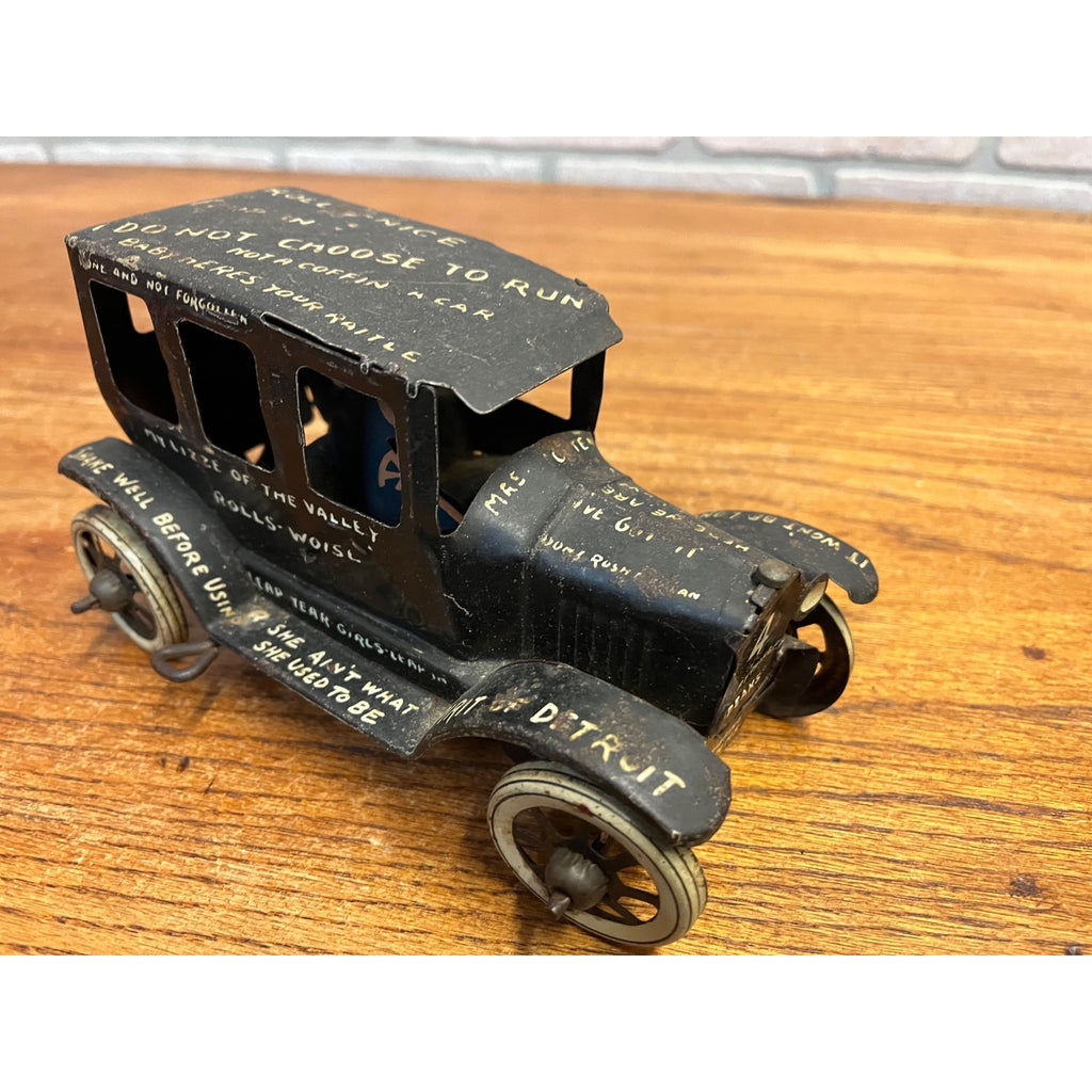 Vintage Marx Litho Tin Windup Toy - Limping Lizzie Jalopy Car - Not Working