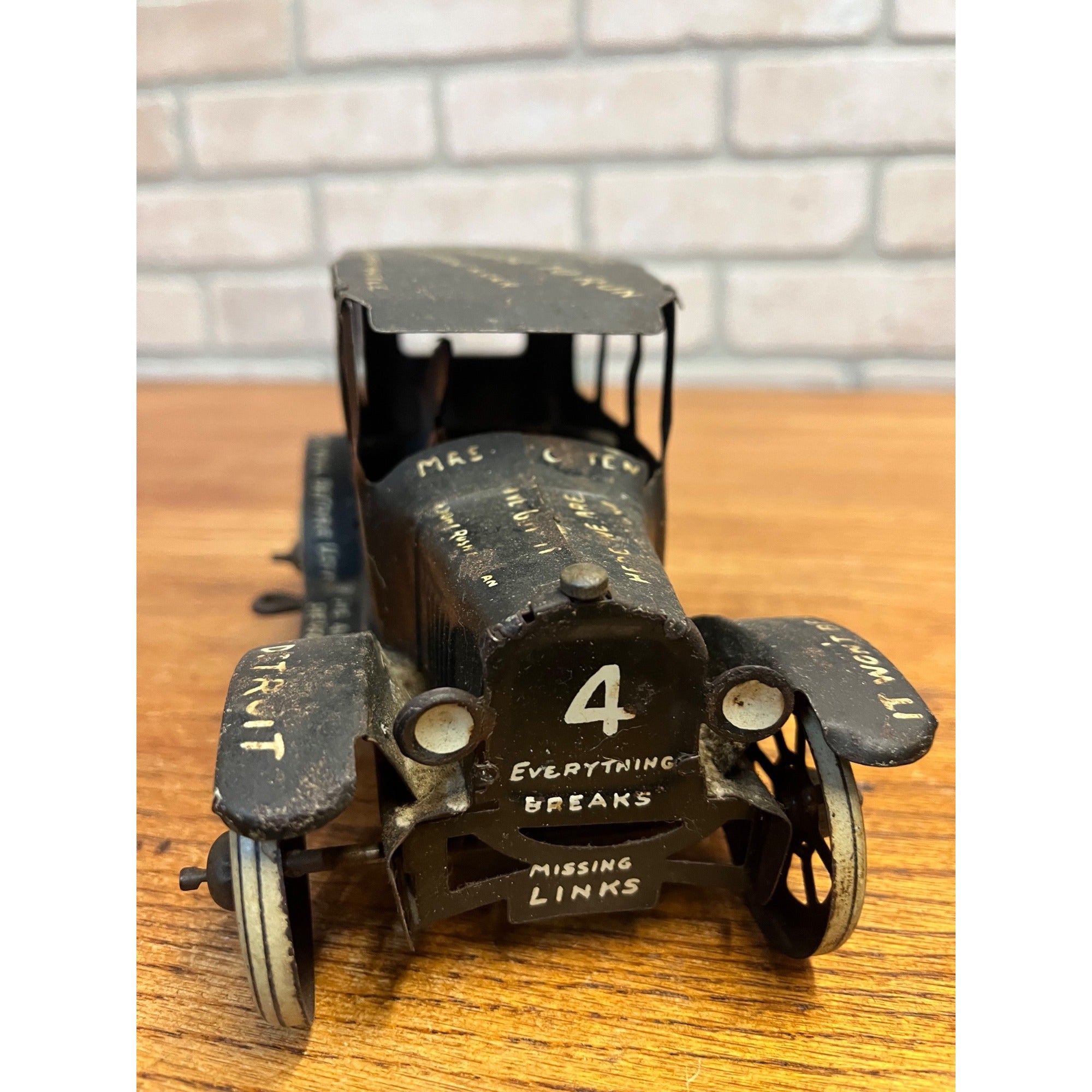 Vintage Marx Litho Tin Windup Toy - Limping Lizzie Jalopy Car - Not Working