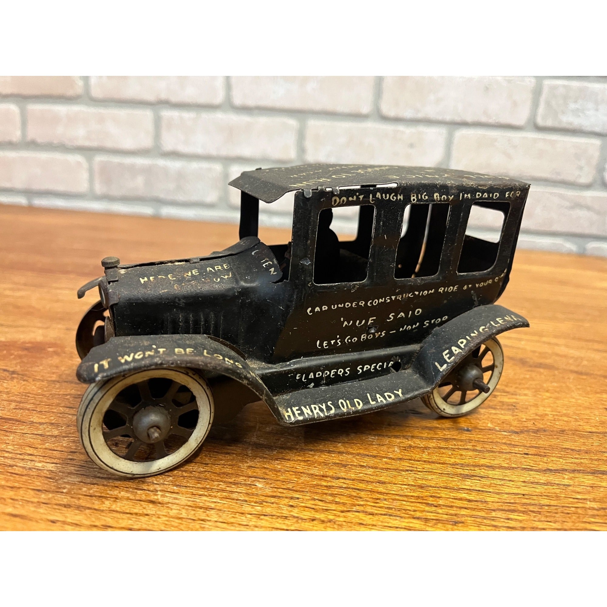 Vintage Marx Litho Tin Windup Toy - Limping Lizzie Jalopy Car - Not Working