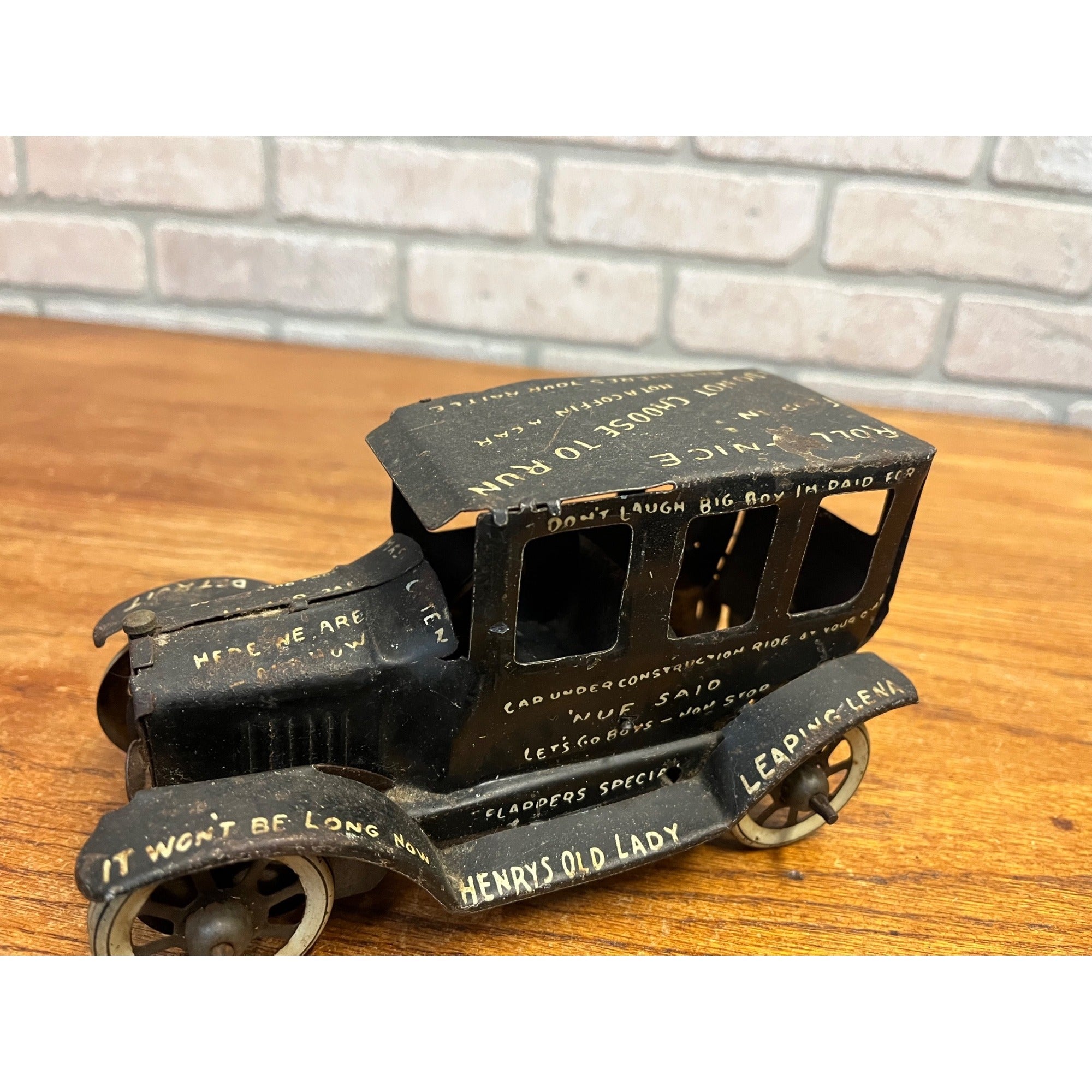 Vintage Marx Litho Tin Windup Toy - Limping Lizzie Jalopy Car - Not Working