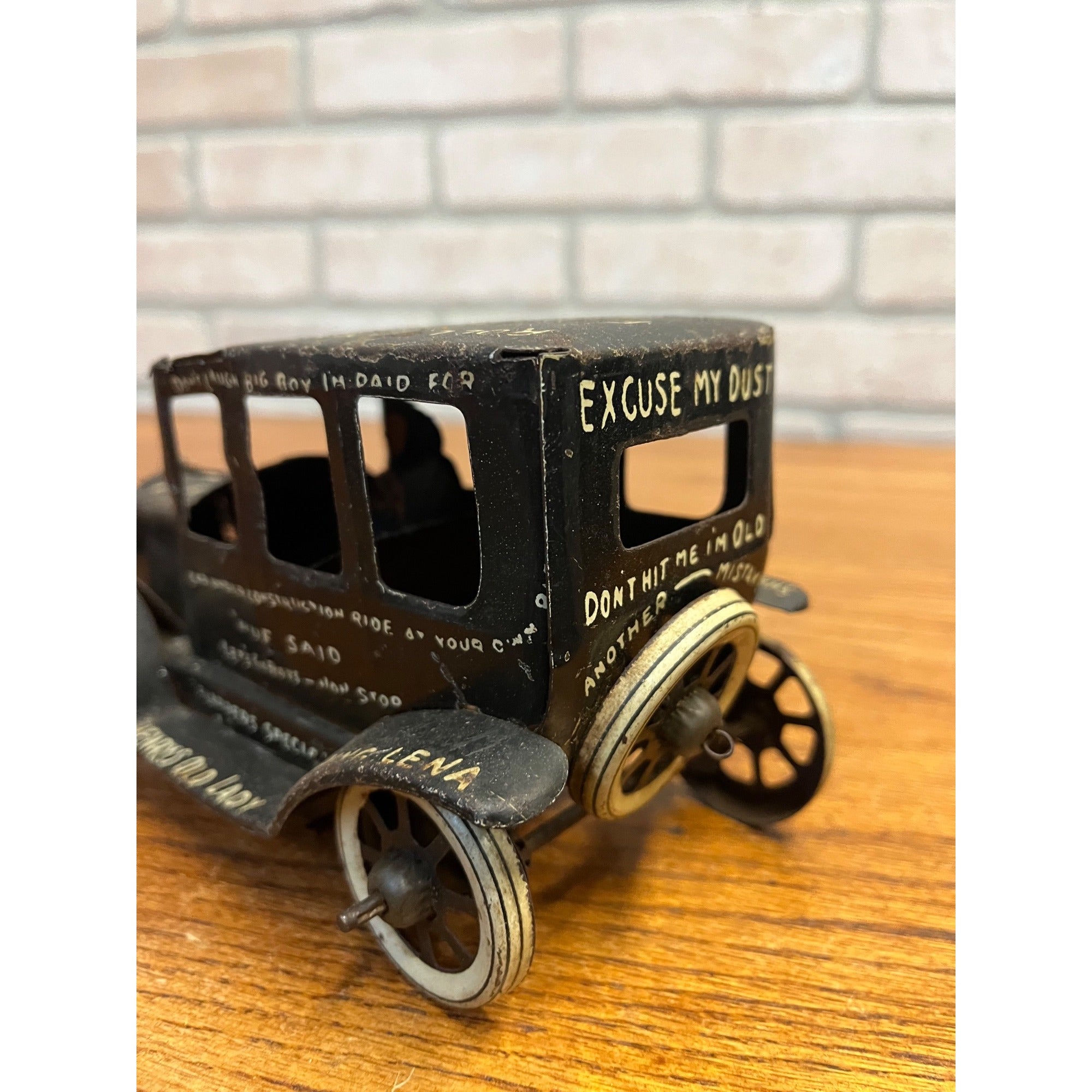 Vintage Marx Litho Tin Windup Toy - Limping Lizzie Jalopy Car - Not Working