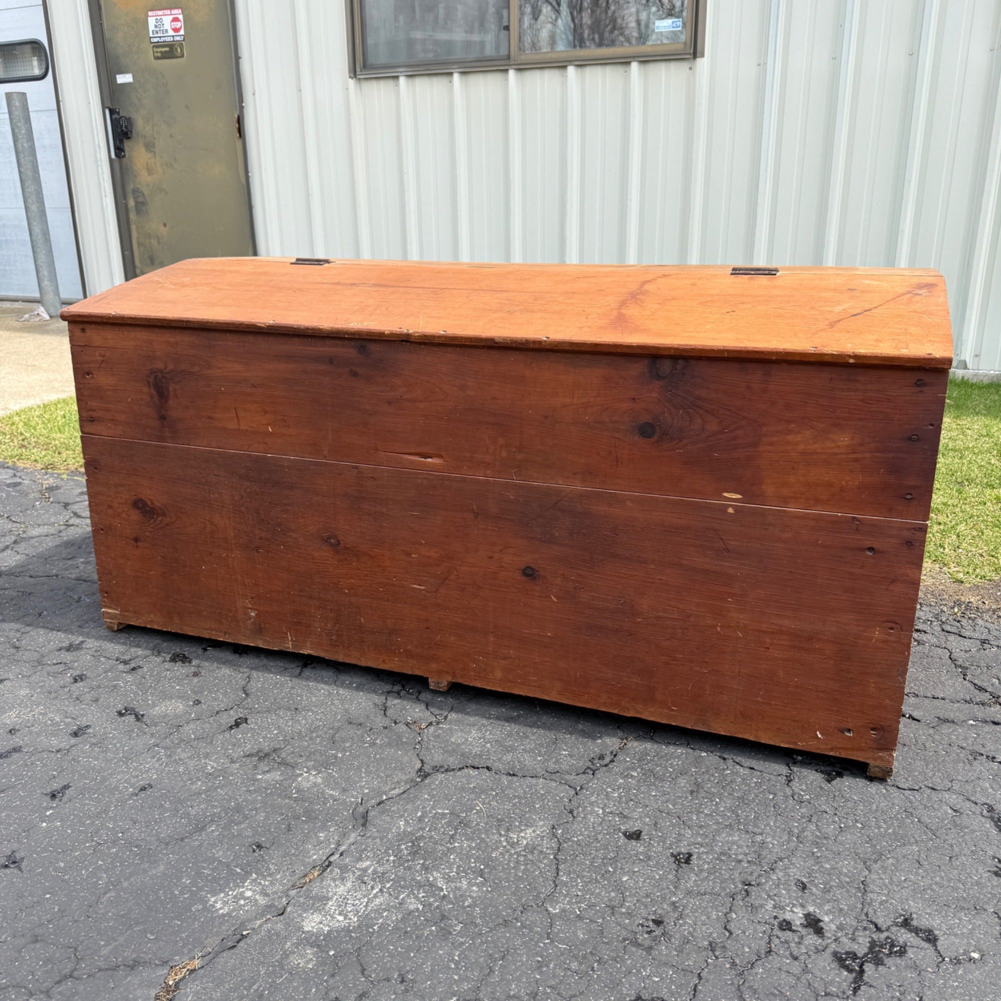 Antique Primitive 19th c. Large Feed / Grain Bin Chest Country Store Farmhouse