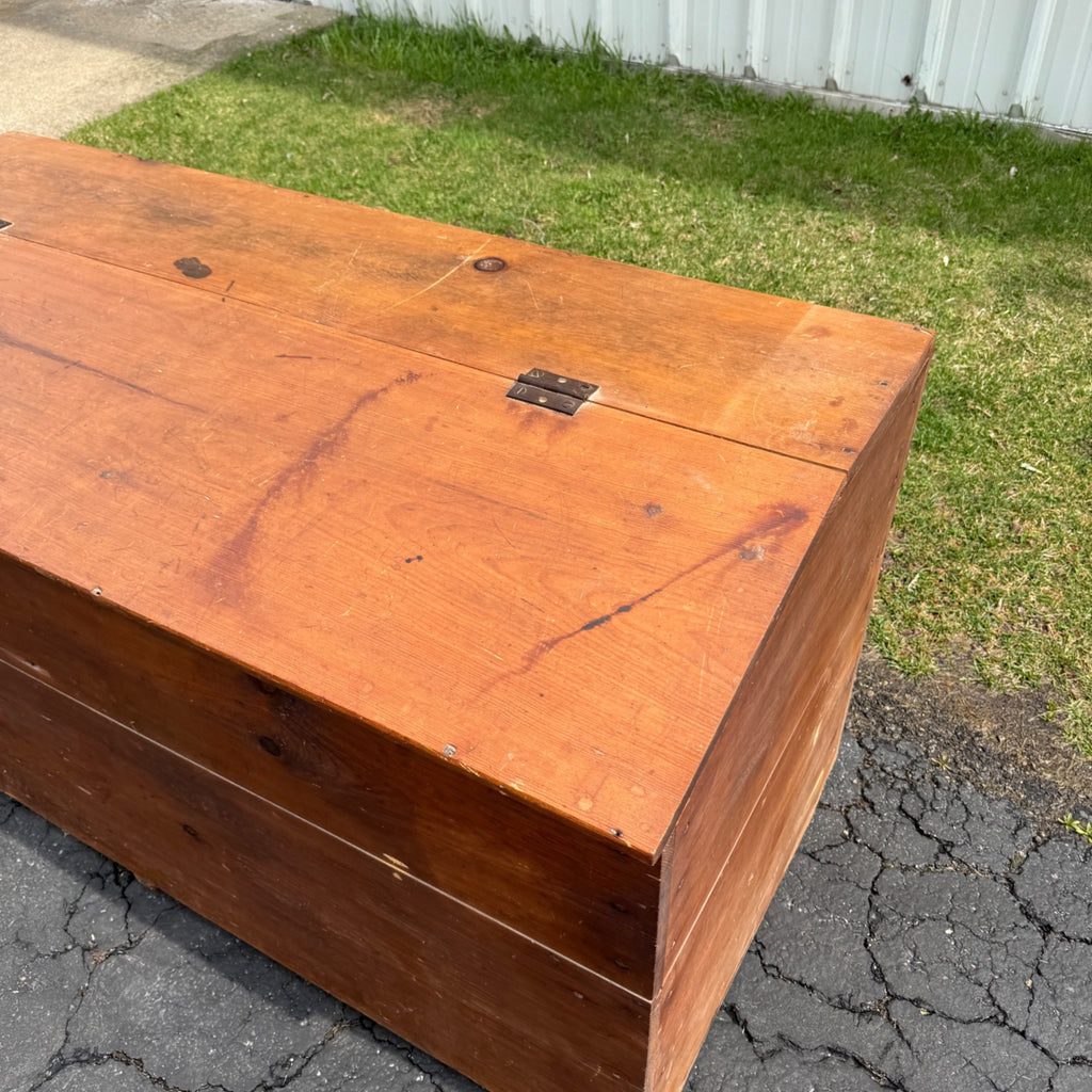 Antique Primitive 19th c. Large Feed / Grain Bin Chest Country Store Farmhouse