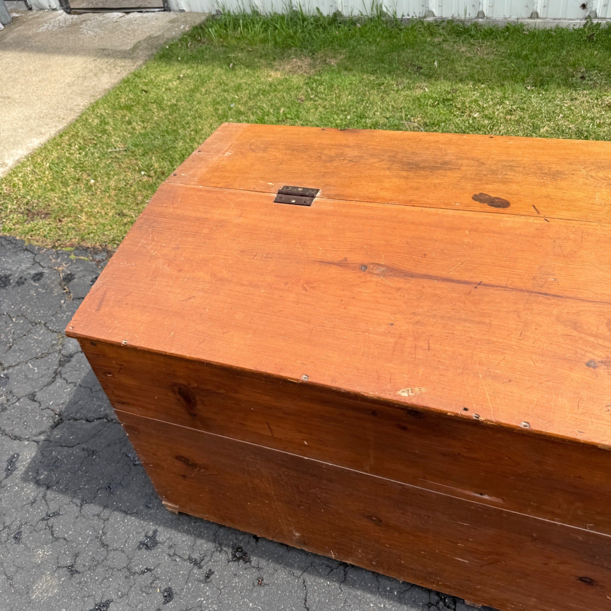 Antique Primitive 19th c. Large Feed / Grain Bin Chest Country Store Farmhouse