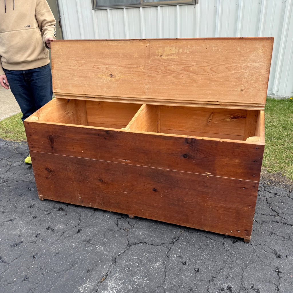 Antique Primitive 19th c. Large Feed / Grain Bin Chest Country Store Farmhouse
