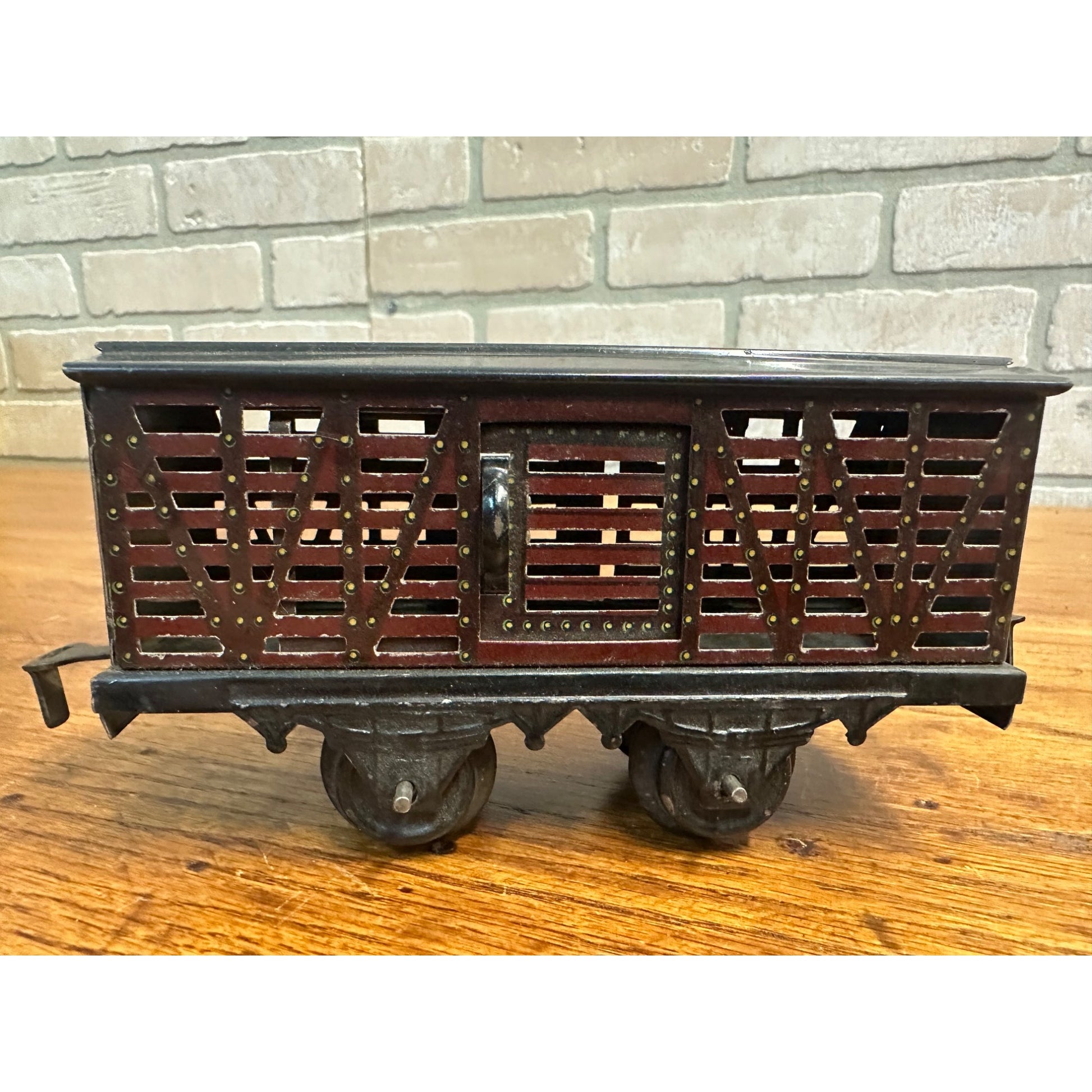 Vintage Bing GBN Bavaria Tin Litho O Scale Train Cattle Car Wagon BW