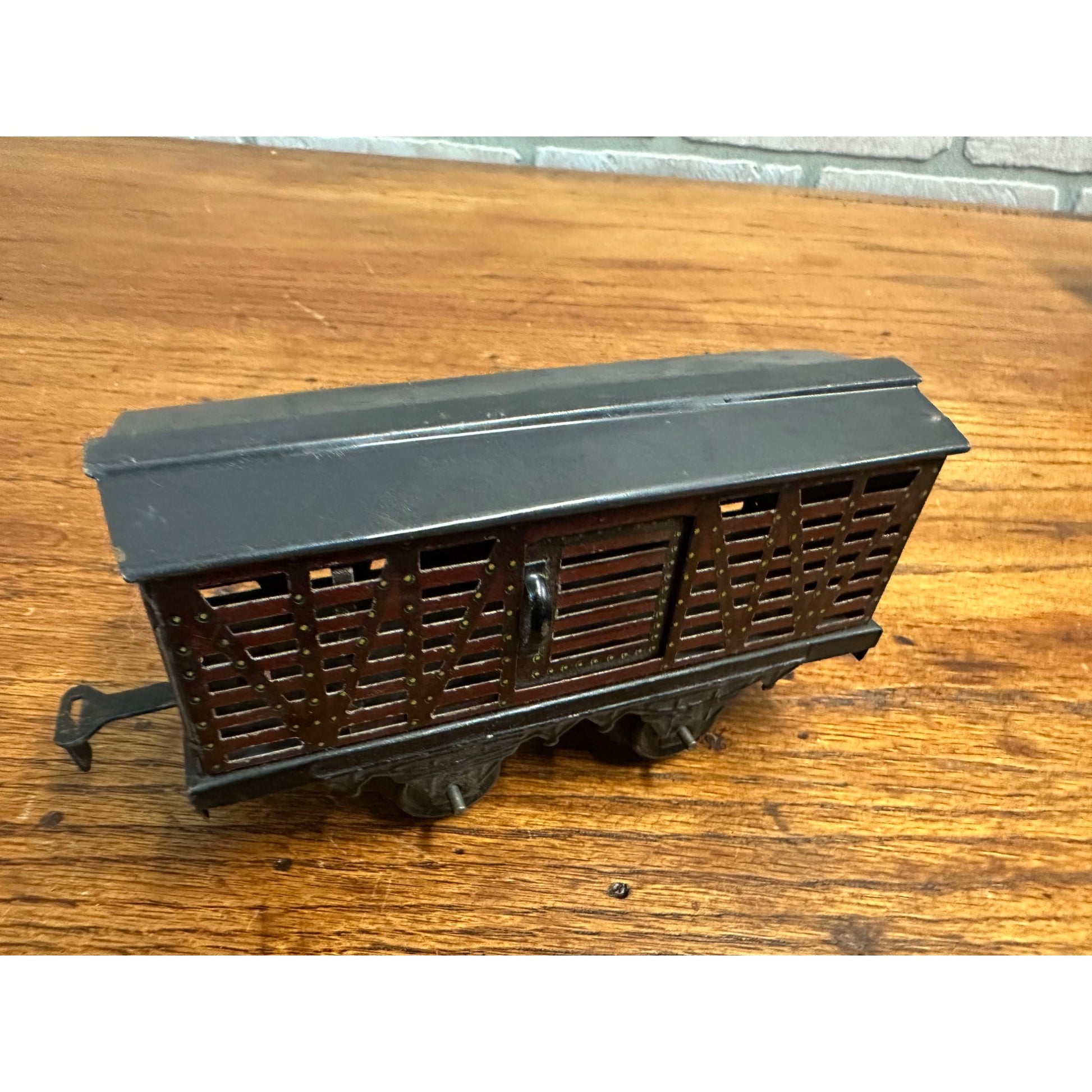 Vintage Bing GBN Bavaria Tin Litho O Scale Train Cattle Car Wagon BW