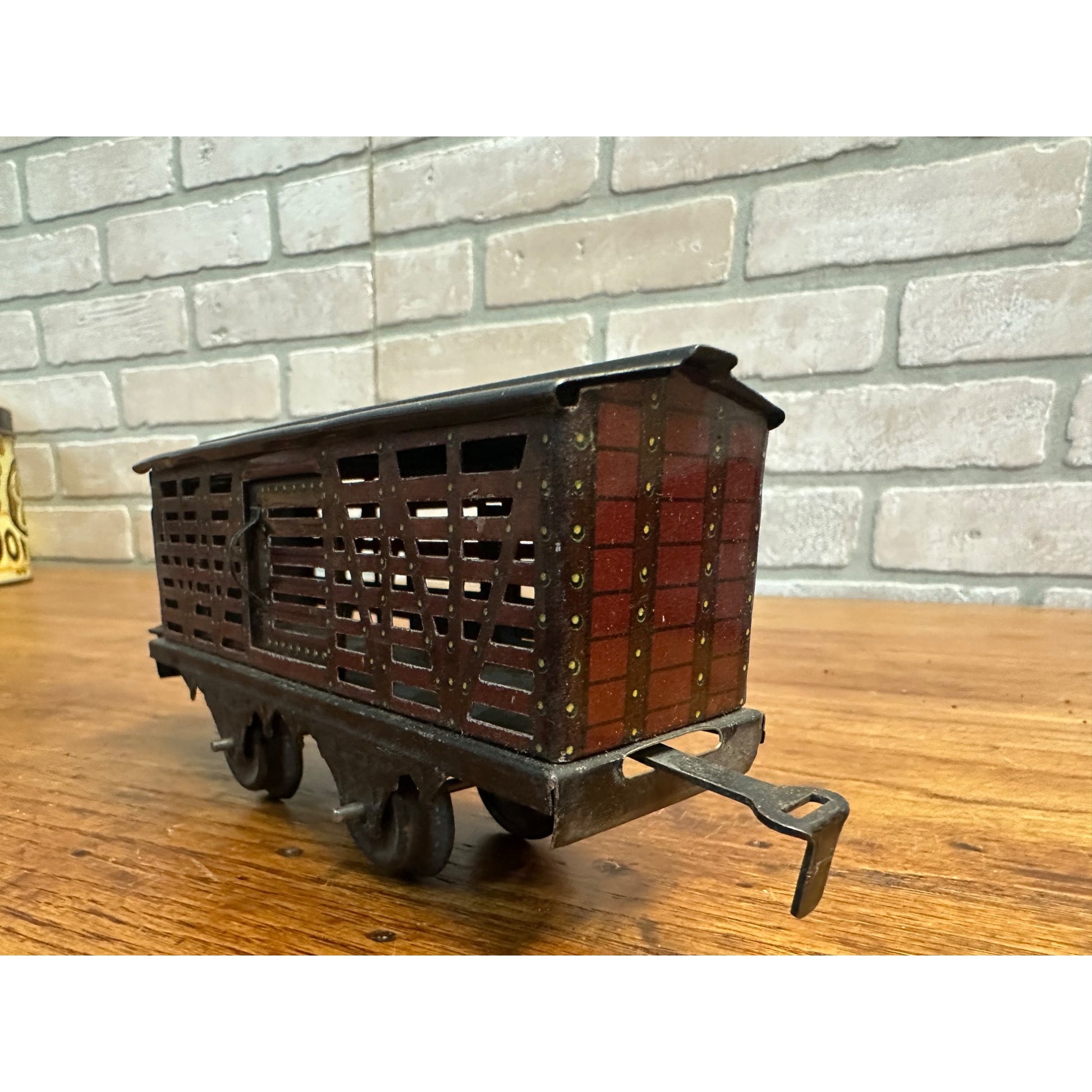 Vintage Bing GBN Bavaria Tin Litho O Scale Train Cattle Car Wagon BW