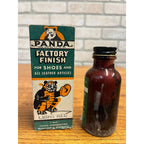 Vintage 1945 Panda Factory Finish Leather Shoe Polish Milwaukee Wis Box & Bottle