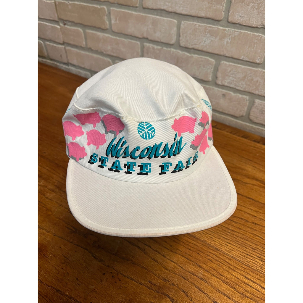 Vintage Wisconsin State Fair 1970s Hat Snapback Retro Trucker Pigs