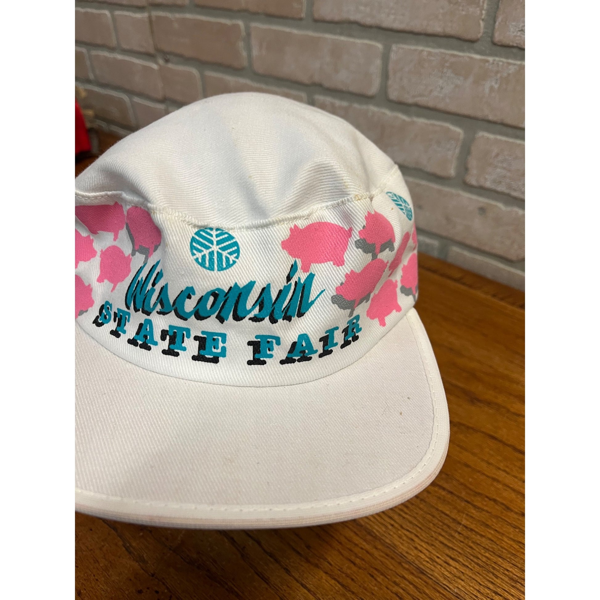 Vintage Wisconsin State Fair 1970s Hat Snapback Retro Trucker Pigs
