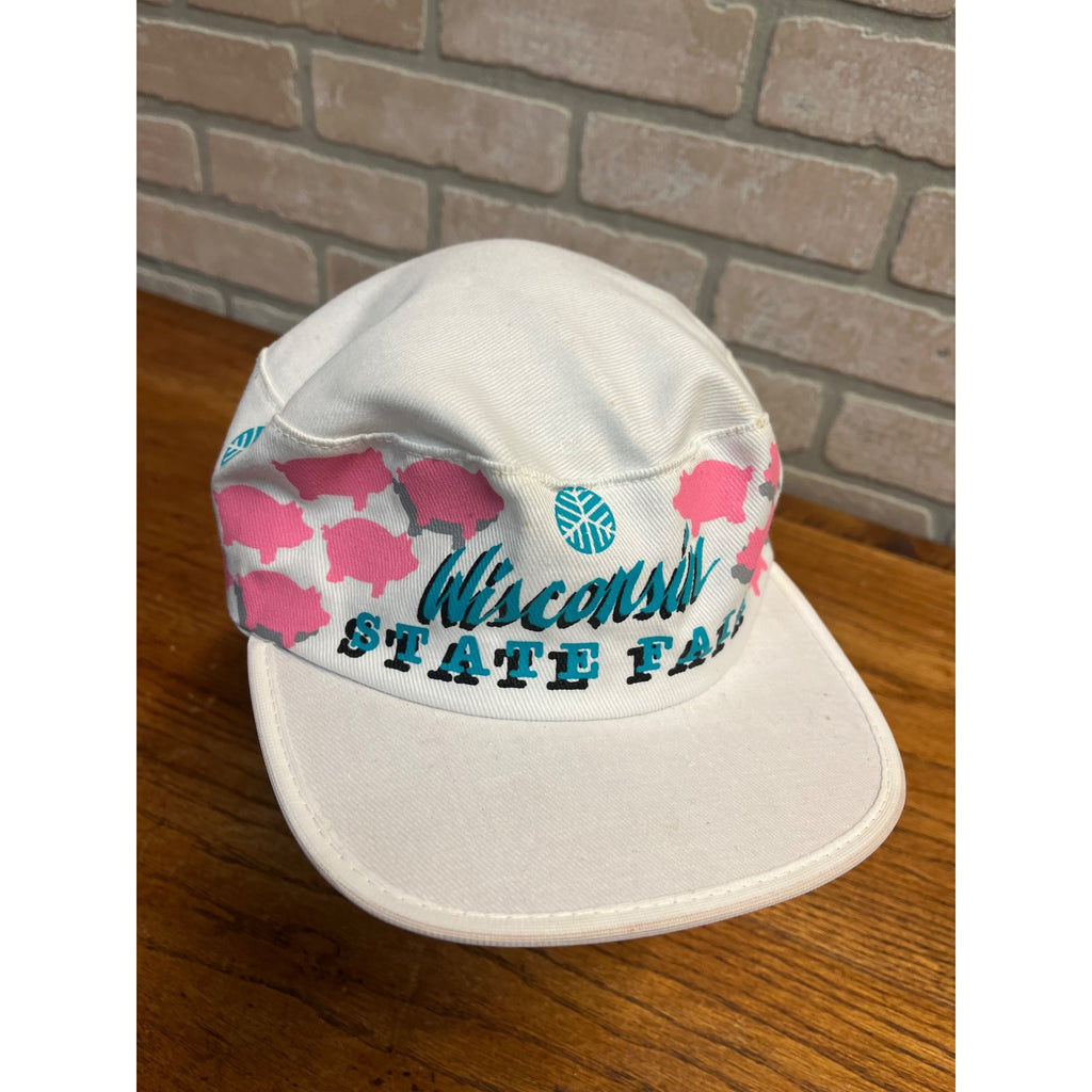 Vintage Wisconsin State Fair 1970s Hat Snapback Retro Trucker Pigs