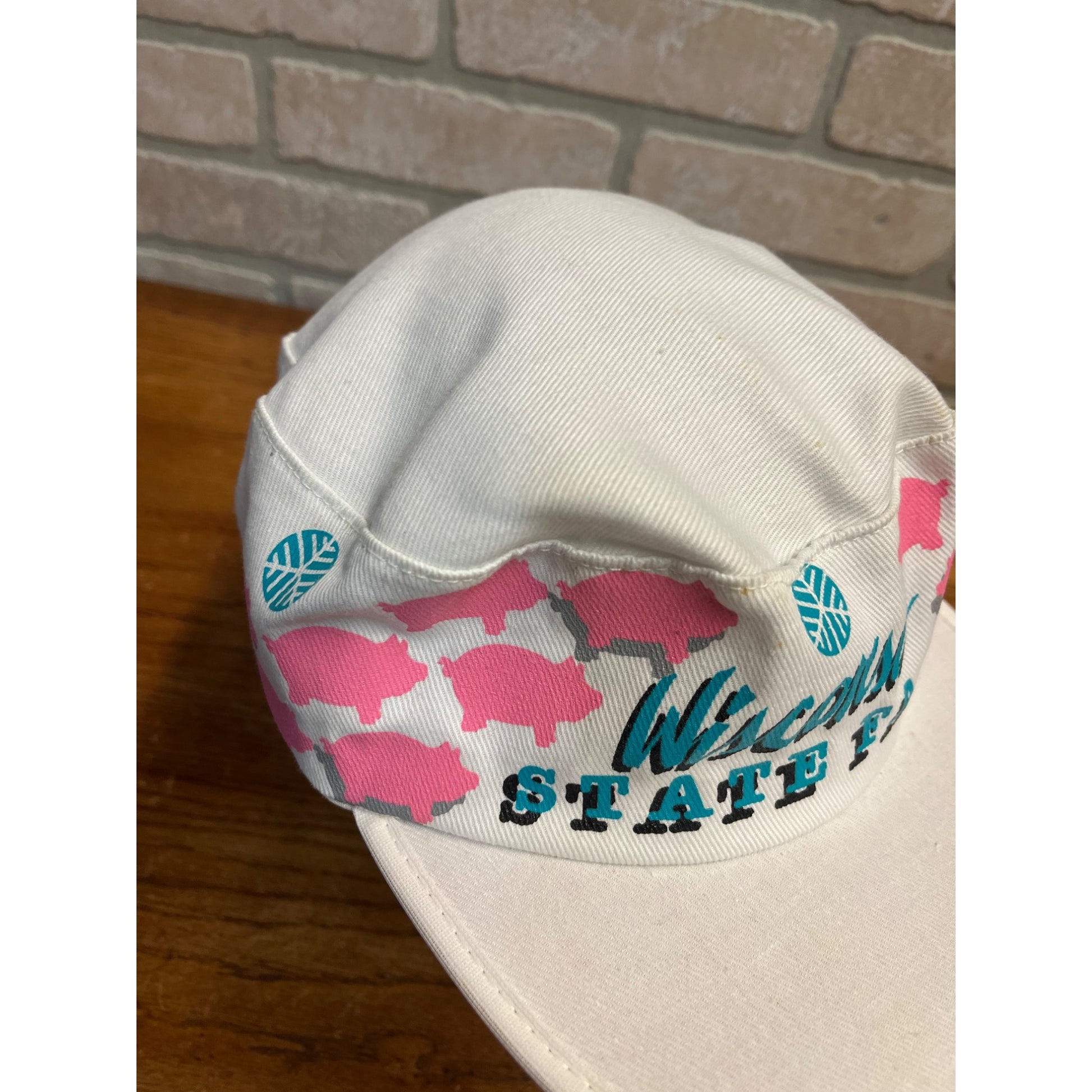 Vintage Wisconsin State Fair 1970s Hat Snapback Retro Trucker Pigs