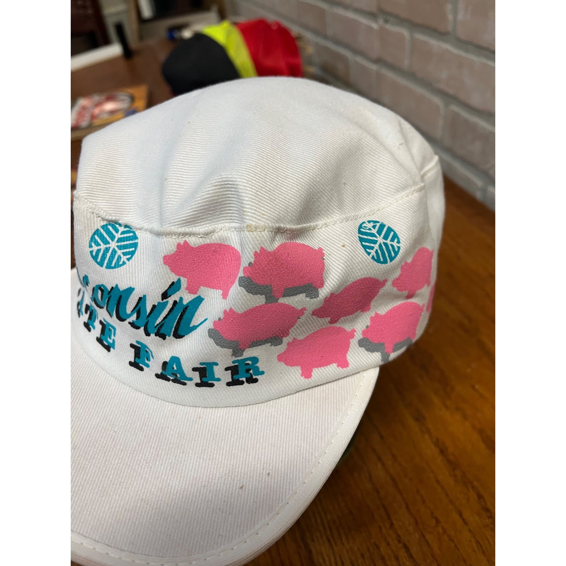 Vintage Wisconsin State Fair 1970s Hat Snapback Retro Trucker Pigs
