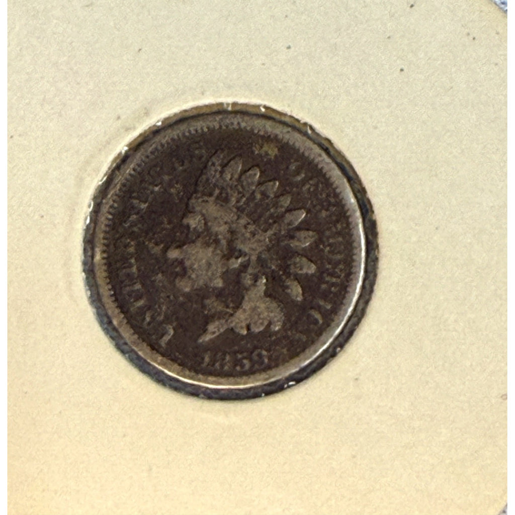 1859 P US INDIAN HEAD CENT - FIRST YEAR USA PENNY Coin - 1859-P