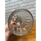 Antique Victorian Frosted Glass 11" Pedestal Oil Lamp w/ Patent 1877 Burner