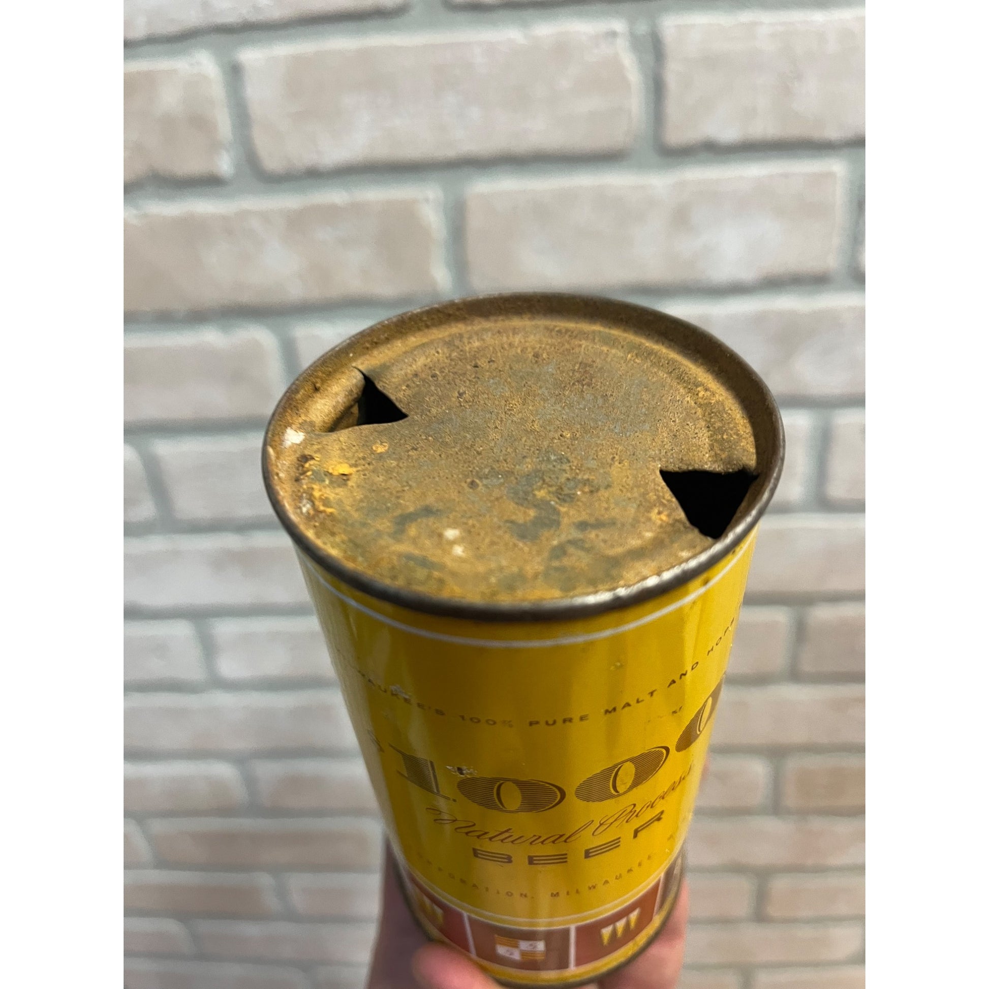 Vintage Gettelman $1000 Natural Process 12oz Beer Can Flat Milwaukee Wis