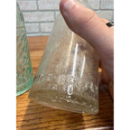 Vintage Lot of 2 Lakeside Sheboygan Wiconsin Soda Bottles Twisted Green 7-1/2 and 7 oz