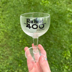 Vintage Fox Head 400 Beer Glass Waukesha Wisconsin Stemmed