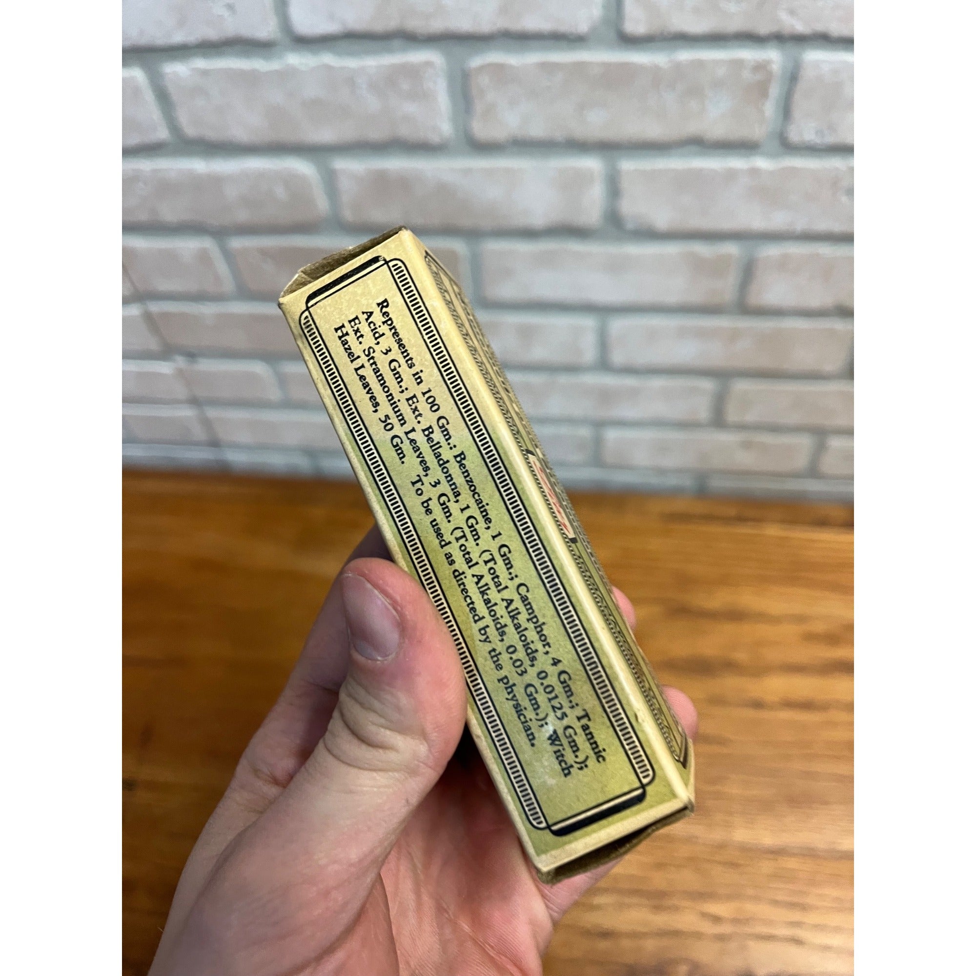 Vintage Eli Lilly Hamamelis & Stramonium Ointment Tube & Box Quack Medicine