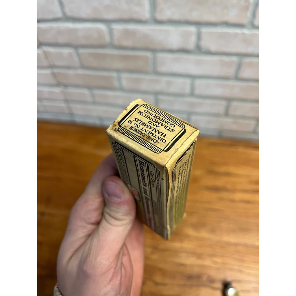 Vintage Eli Lilly Hamamelis & Stramonium Ointment Tube & Box Quack Medicine