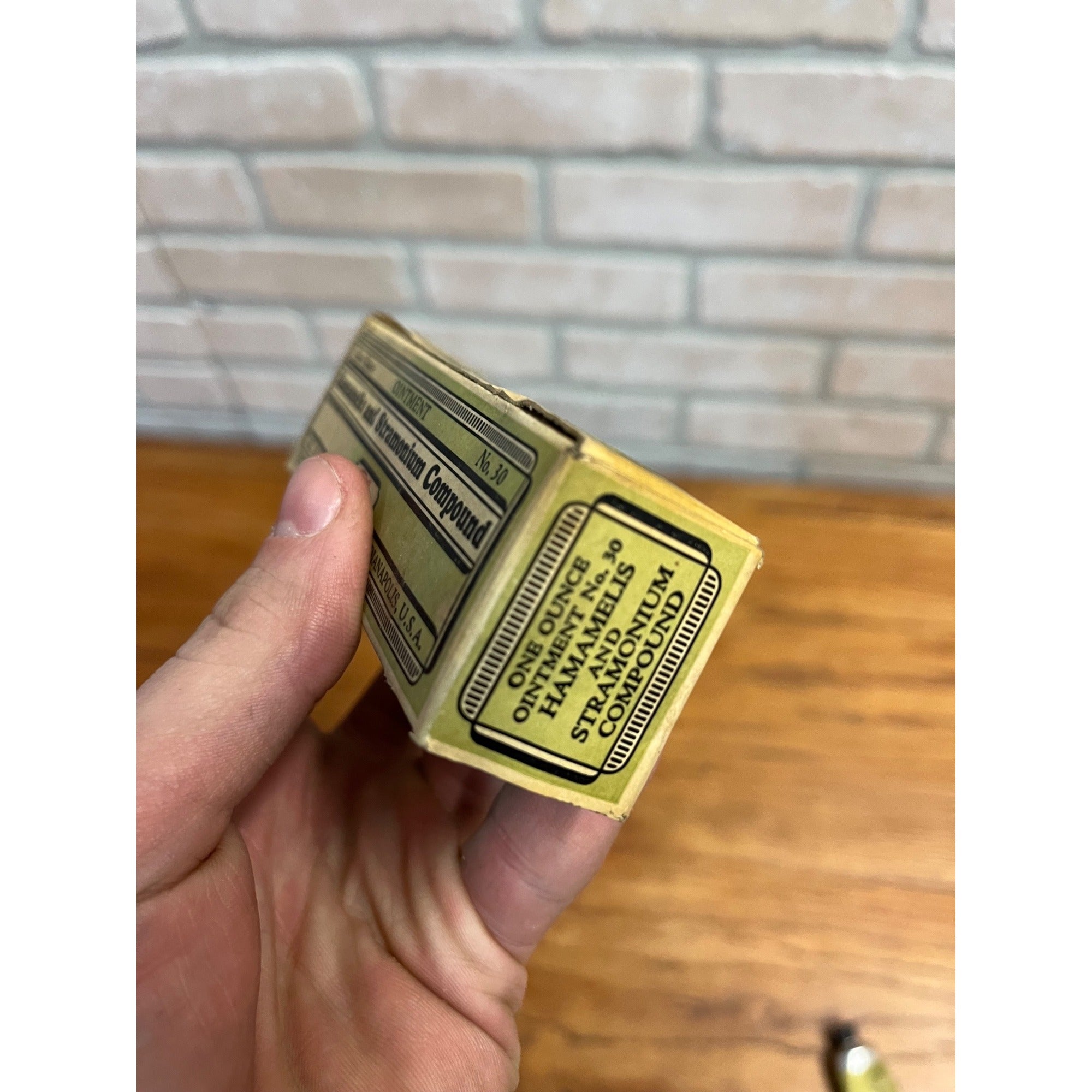 Vintage Eli Lilly Hamamelis & Stramonium Ointment Tube & Box Quack Medicine