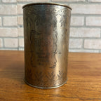 Vintage The Finest Quality of CUBAN SUGAR Silver Plated Brass CAN Country Store