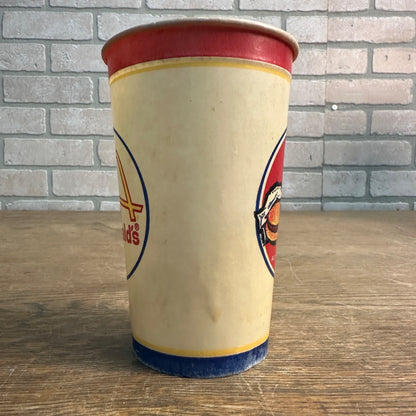 Scarce Red White Blue 1960s Mcdonalds Slash Arches Paper Wax Cup