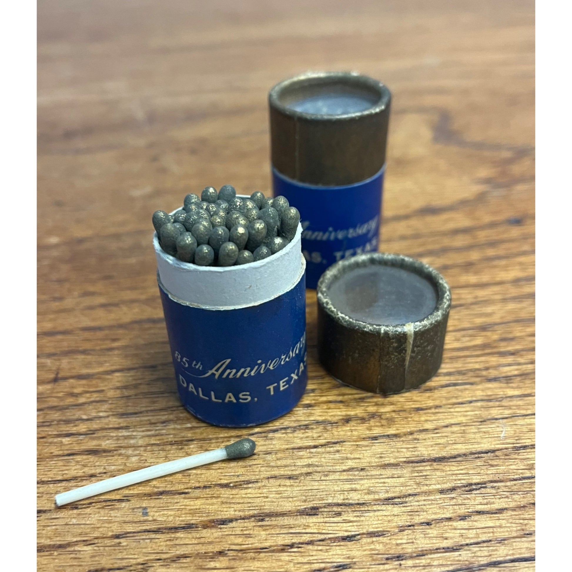 Vintage Linz Jewelers Dallas Texas TX 85th Anniversary Round Matchbooks - FULL