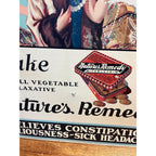 Vintage Art Deco Nature's Remedy Laxatives Advertising Sign Poster 1940s