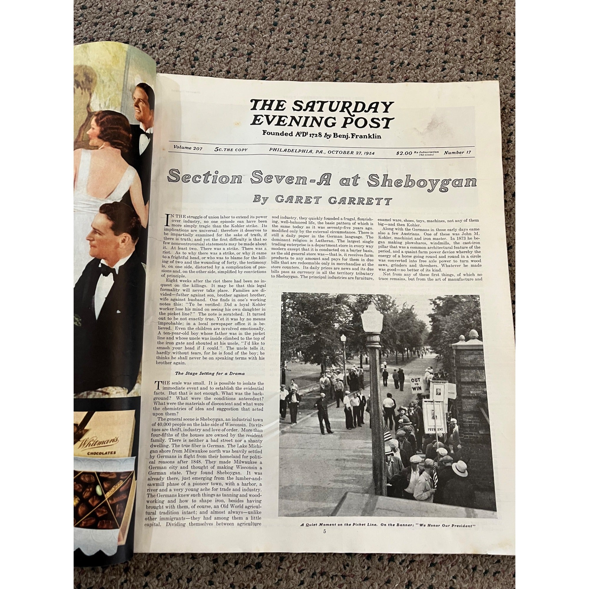 The Saturday Evening Post October 27, 1934 - Edgar Franklin Wittmack Cover