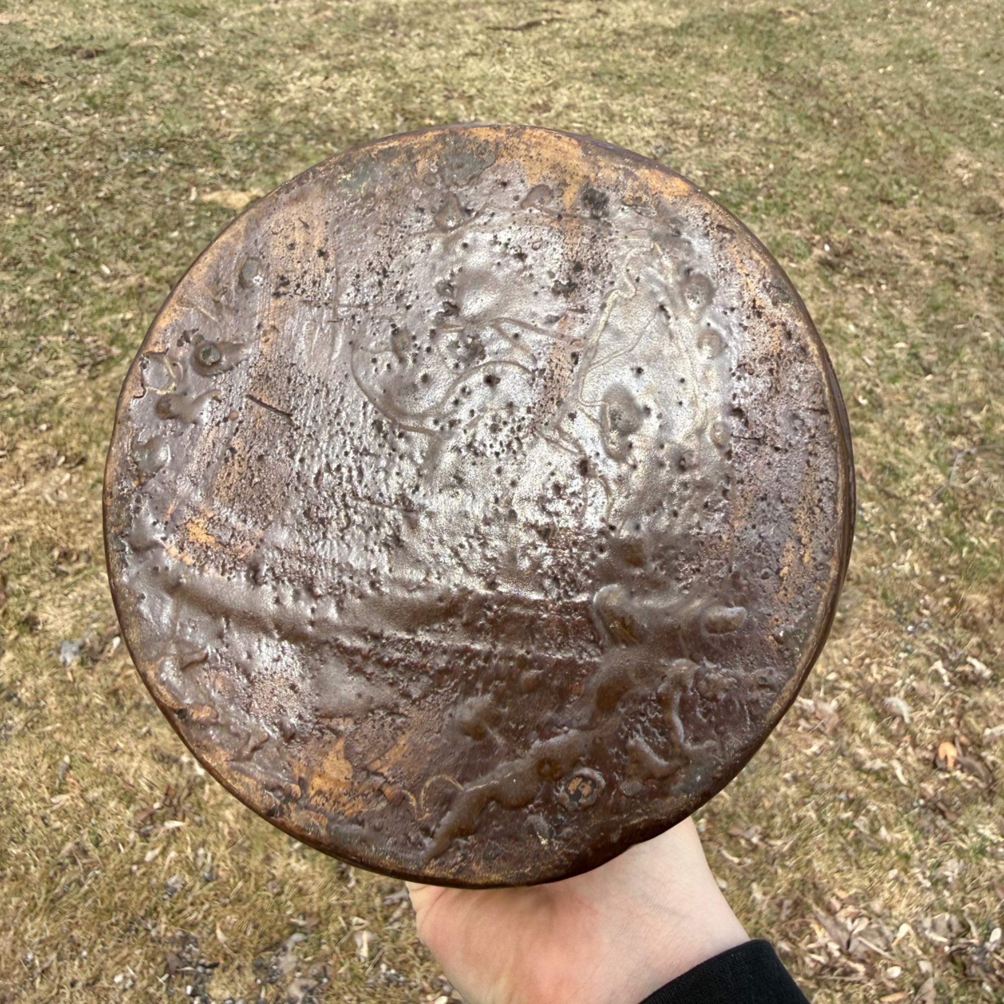 Antique Small Stoneware Primitive Brown Glazed Pitcher Jug