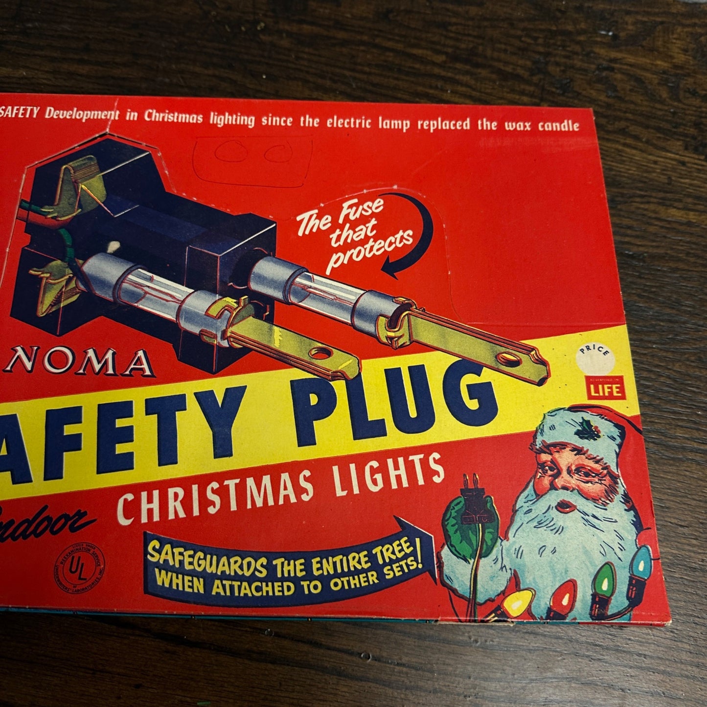 VINTAGE NOMA SAFETY PLUG CHRISTMAS STRING LIGHTS 24 INDOOR w/ORIGINAL BOX