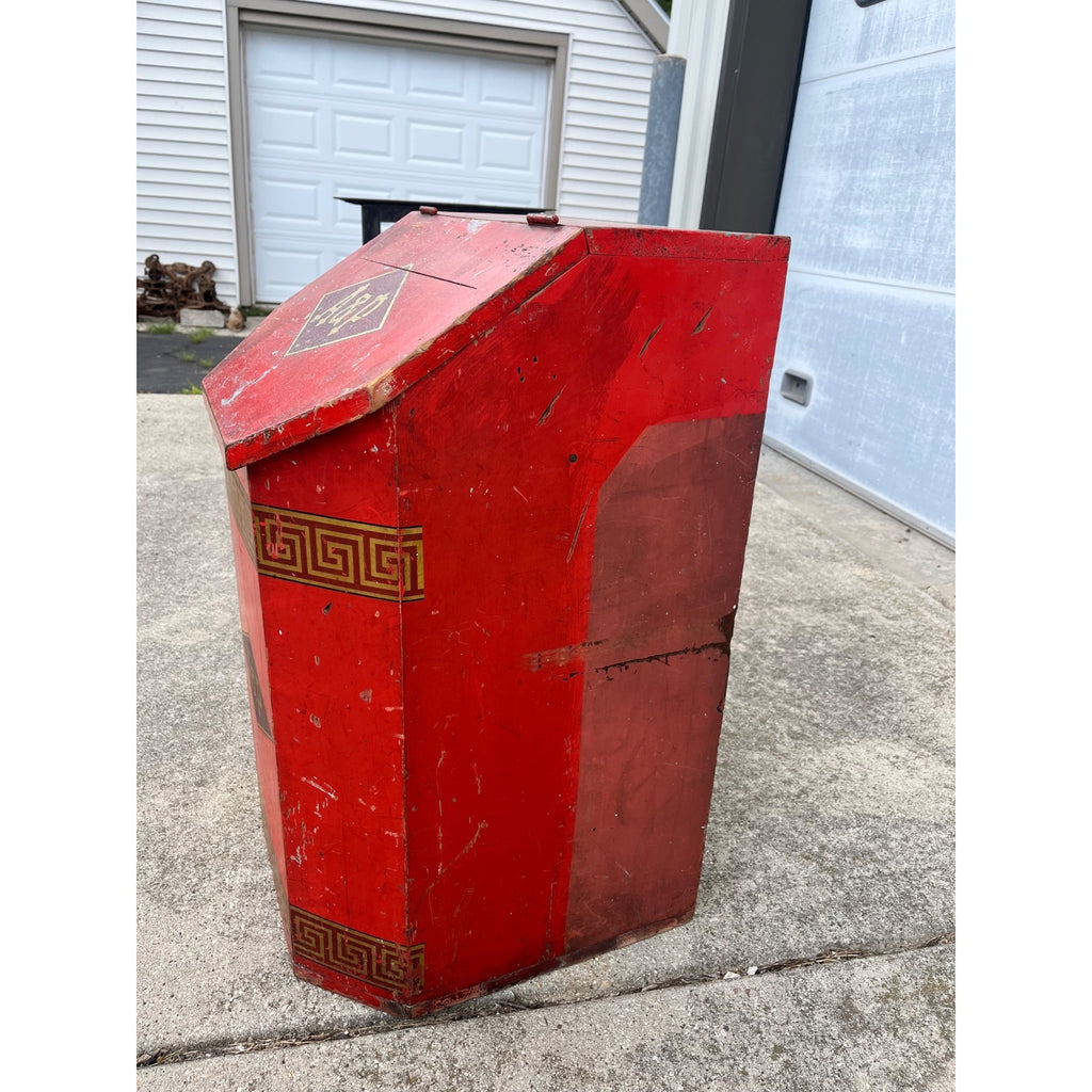 Vintage 1900s A&P Atlantic & Pacific Co. Wooden Coffee Bin General Store Country