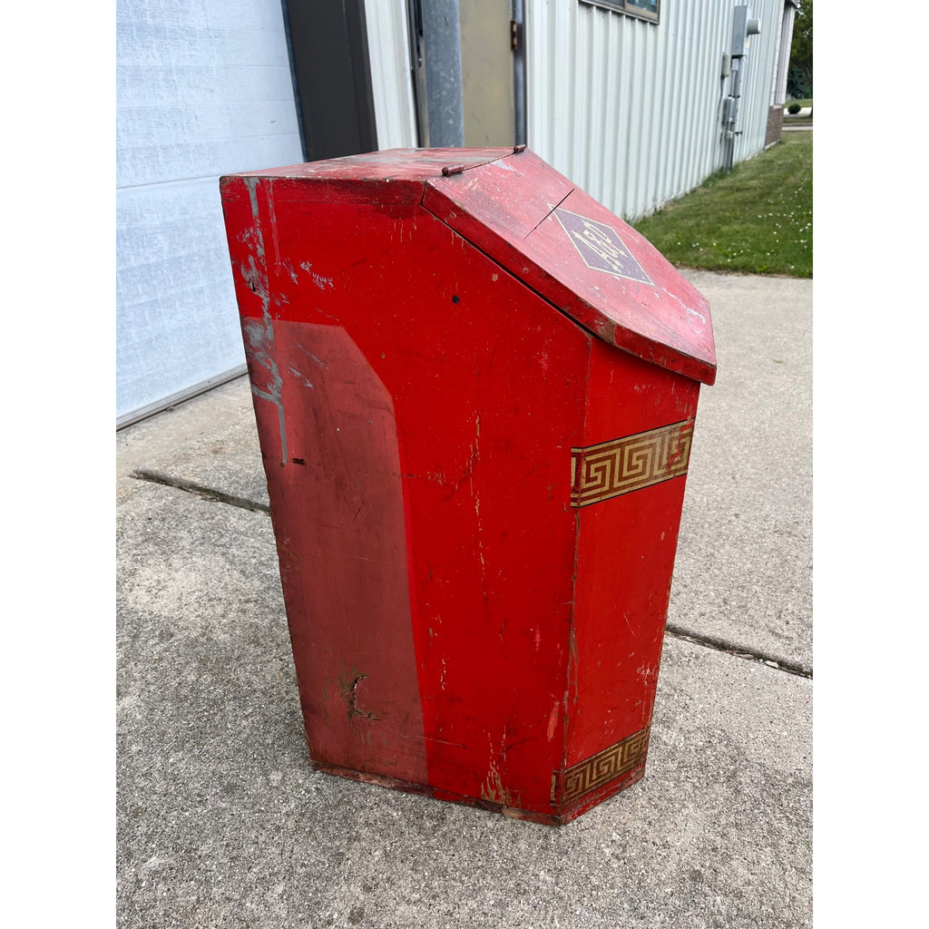 Vintage 1900s A&P Atlantic & Pacific Co. Wooden Coffee Bin General Store Country