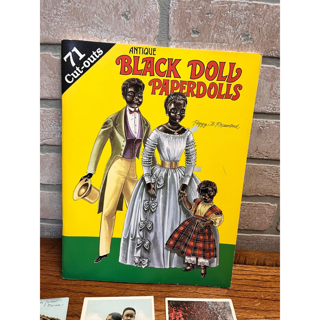 Vintage Black Americana Postcards & Black Doll Paperdolls Unused Book (1991)